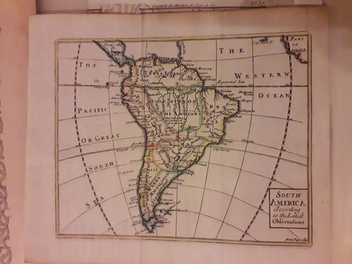 Mapa De America Del Sur J. Senex C. 1741 Certificado 