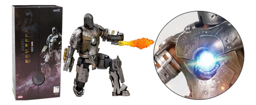 Action Figure Iron Man Mark 1 Homem De Ferro Com Led Zd Toys