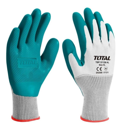 Guantes De Látex Para Trabajo Talla Xl Total Tsp13106-xl