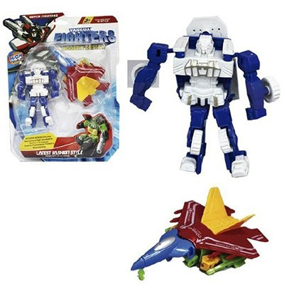 Kit 2 Transformers Robô Carro E Transforme Avião Brinquedo