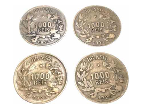 Lote Moedas Antigas 1000 Réis 1924