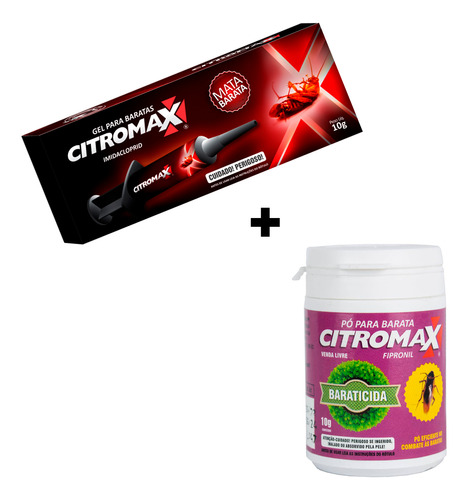 Kit Pega Baratas 1 Pó Barata + 1 Gel Barata 10g Citromax