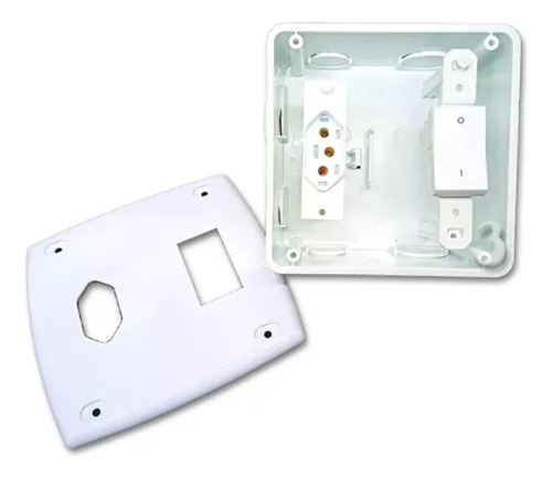 Caixa Com 1 Interruptor 25a + Tomada 20a Embutir - Ilumi