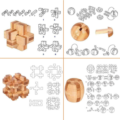 Brain Teaser Puzzle 20pcs Unlock Interlock Juego Iq Test ...