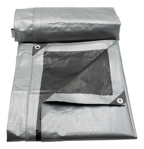 Lona De Polietileno Uso Super Rudo Gris/negro 180 Gr 6x12 M