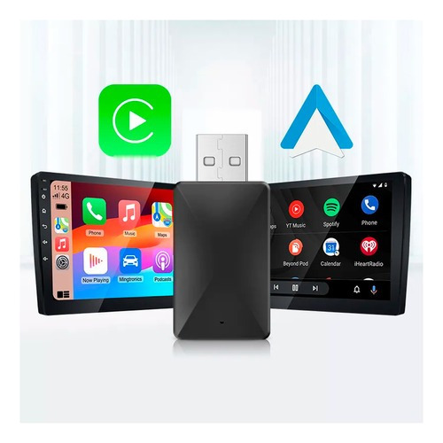 Adaptador Carplay Sem Fio Usb 2 Em 1 Ios Android Multimídia