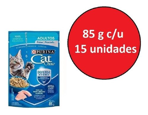 Cat Chow Purina Pescado 15 Pouch Gato Adulto Envio Caba