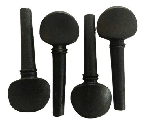 Kit Com 4 Cravelhas Para Violino 3/4 - Madeira 