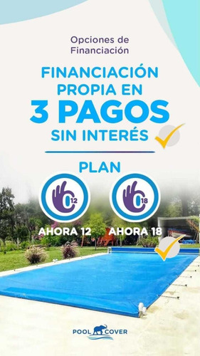 Imagen 5 de 5 de Cobertor Cubre Piletas. Lona Enrollable Manual Para Piscinas