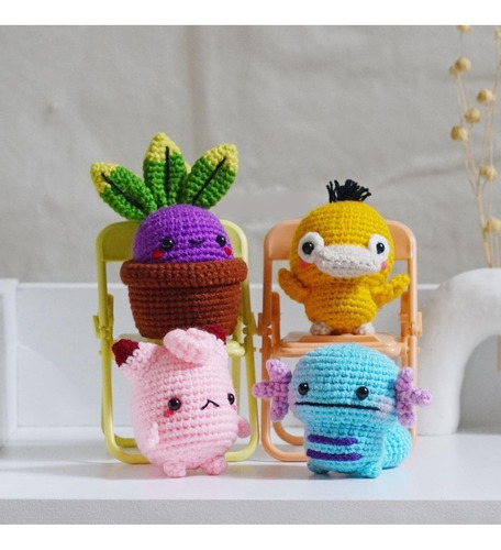 Patrones Amigurumis. Mini Pokemon X4. En Inglés. 