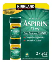 Comprar Kirkland Aspirina 81 Mg 2 Piezas Con 365 Tabletas Cada Una