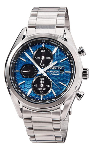 ~? Seiko Chronograph Blue Dial Reloj De Hombre Con Energía S