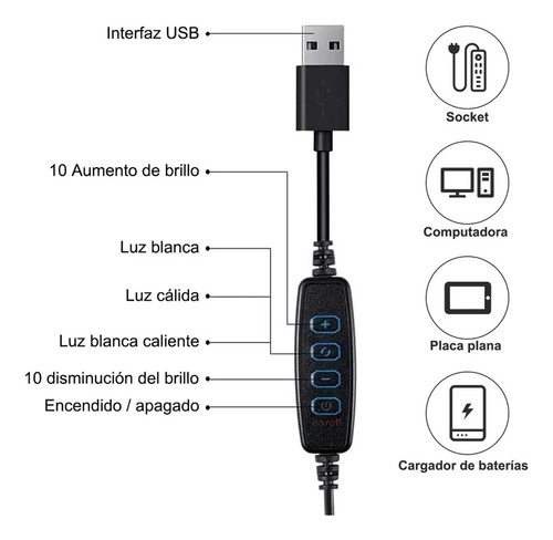 Lámpara De Escritorio Led Lámpara De Mesa Con Brazo