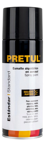 Pintura En Aerosol, Negro Brillante, Pretul 27170 Negro Brillante