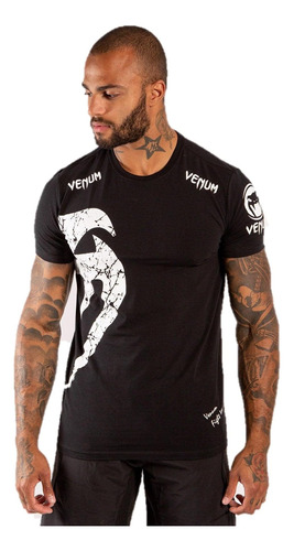 Camisetas Novedosas Clásicas Venum Para Hombre, Negro, Talla