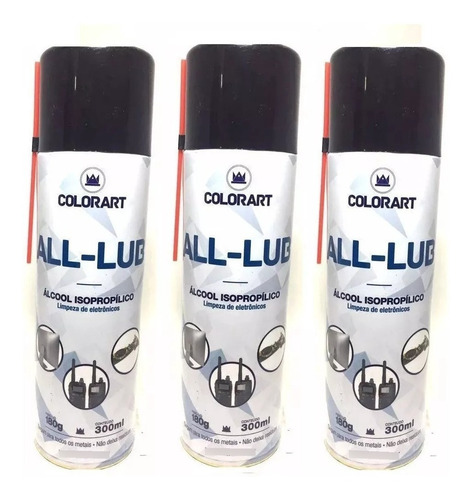3 Spray Álcool Isopropílico Limeza Eletronicos Celular 300ml