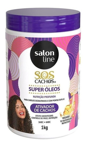 Ativador De Cachos Super Óleos S.o.s Nutrição Salon Line 1kg