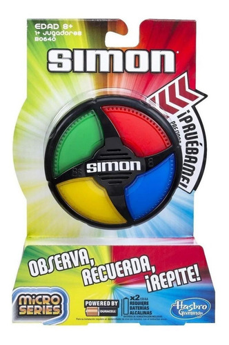 Imagen 1 de 3 de Juego de mesa Simon Micro series Hasbro B0640