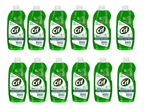 Detergente Cif Bio Active Limón Verde 500ml X12u