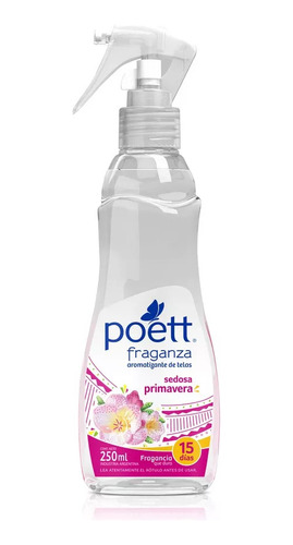 Aromatizante De Telas Fraganza Sedosa Primavera 250ml Poett