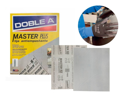 Lija Master Plus Anti Empaste Doble A P320 X 5 Unidad