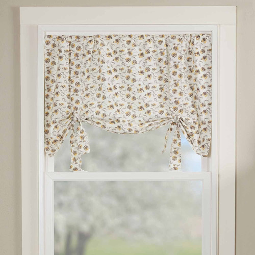 Morning Meadow Fl Tieup Roman Valance Cortina  24 L X 4...