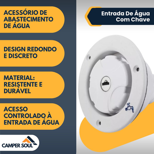 Entrada De Água Com Chave Trailer Camper Motorhome Rv Caixa