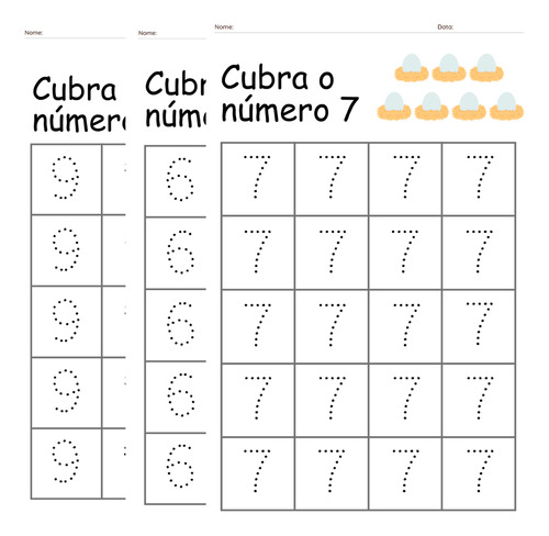 Atividade Cobrir Números Pdf Para Imprimir E Aprender