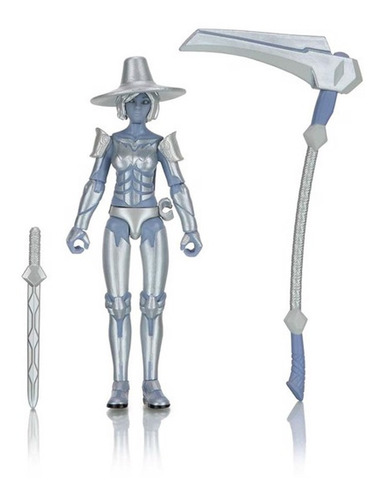 Roblox Boneco Articulado Aven Guerreira Prateada 10cm Sunny