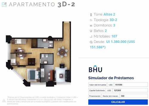 Apto 3 Dormitorios Altos Del Libertador P1
