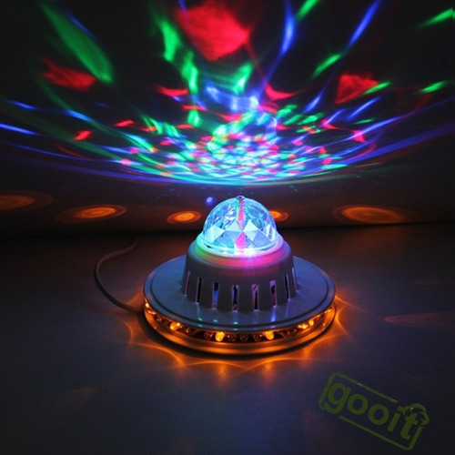 Bola De Luz Led Giratoria Rgb Tipo Estrella Crystal Light Dj