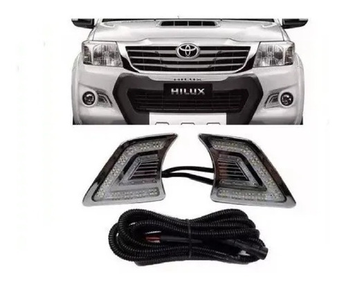 Kit Faros Auxiliares Antiniebla Toyota Hilux 2012 A 2015 Drl