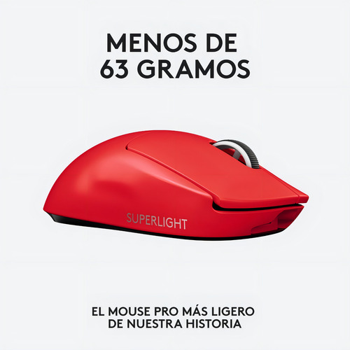 Mouse Gamer Inalambrico Logitech G Pro X Superlight Red Colo