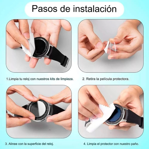 3 Micas De Cristal Templado Compatible Con Galaxy Watch5 40mm