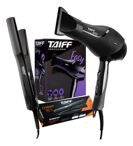 THブラックS Secador Taiff Easy 1700w + Chapinha Taiff Cerâmica 180c Orig
