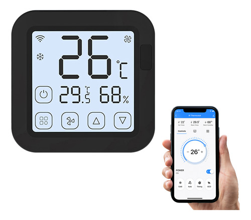 Termostato Smart Lcd Tuya Con División De Temperatura, Portá