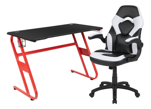 Escritorio De Juegos Flash Furniture Con Sillas Reclinables