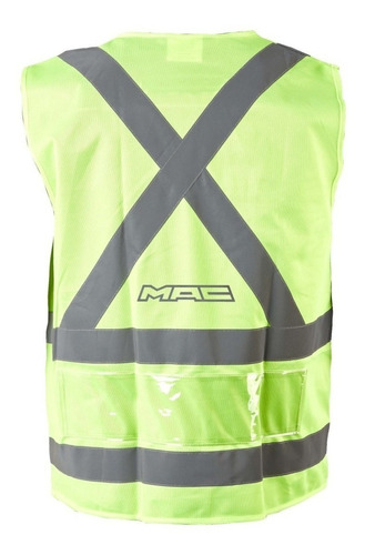 Imagen 2 de 6 de Chaleco Moto Reflectivo Mac Fluo Seguridad Devotobikes