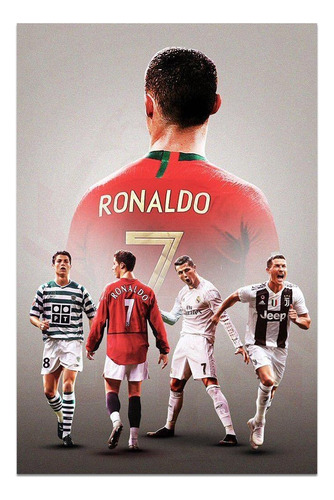 Póster Zebe Cristiano Ronaldo, Inspirador Fútbol, 30 X 45 Cm