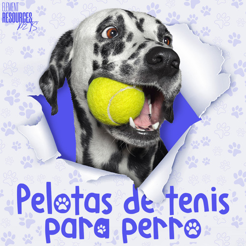 Pelota Tenis Element Resources Para Perro Paquete 3 Piezas Resistentes Color Amarillo