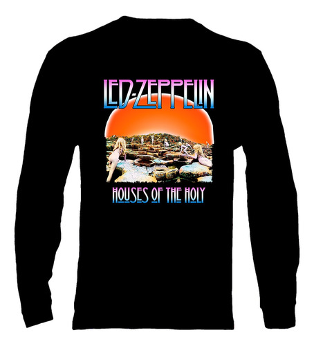 Polera Manga Larga Led Zeppelin - Ver 12 - Houses Of The Hol