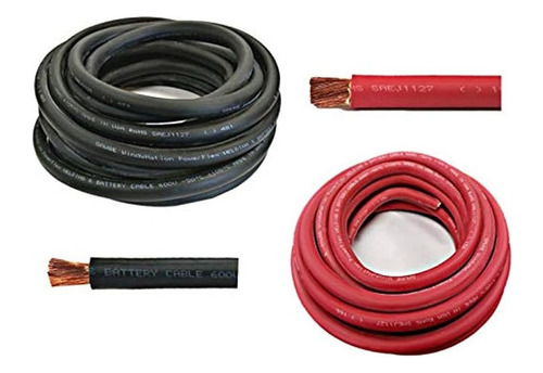 Wni Calibre 6 10 Pies Negro 10 Pies Rojo 6 Awg Bateria De S