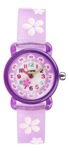 Reloj de cuarzo impermeable para niños Sakura Purple Fundo Unit