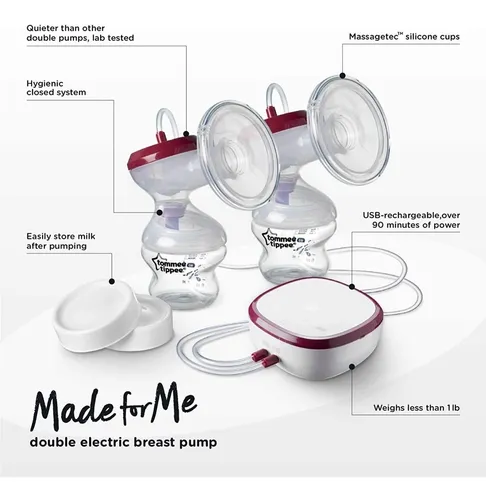 Extractor De Leche Materna Eléctrico Doble Tommee Tippee