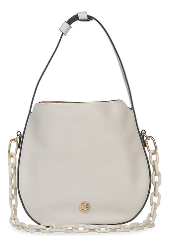 Bolsa Hobo Cloe Para Mujer Doble Función Asa Intercambiables Color Nude