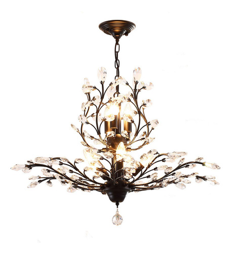 Garwarm Candelabros De Cristal Vintage K9 De 8 Luces, Luces