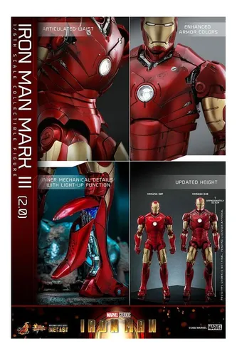 Figura De Acción Iron Man Mark Iii (2.0) De Hot Toys Sixth Scale Figure