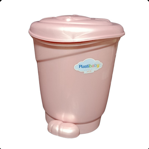 Lixeira Pedal Quarto Infantil Azul Rosa Gatinho 8 Litros Cor Rosa-claro