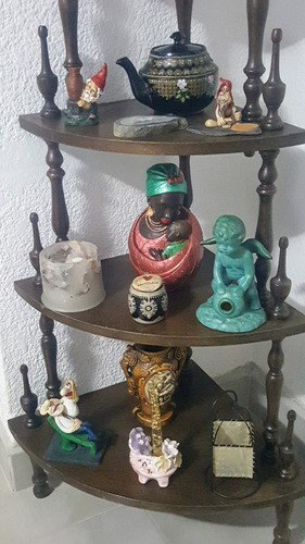 Antiguo Rinconero Repisa Colonial Esquinero Torneado (Usado)