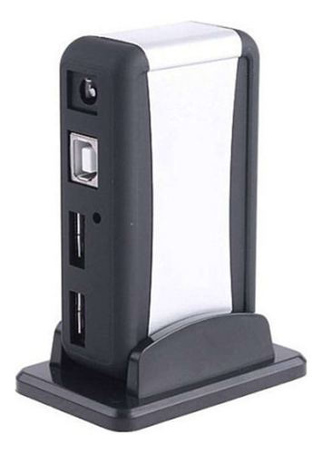Hub Externo Eu Plug 7 Usb 2.0 Con Fuente De Alimentación Mul